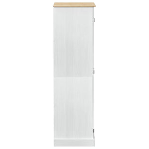 Kleiderschrank Weiß Kiefer Massivholz 76x50x170cm