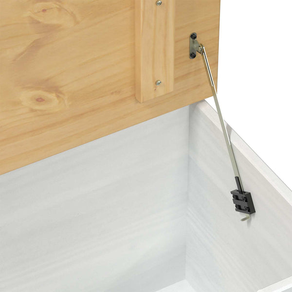 vidaXL Coffre de rangement Blanc 90 x 78 x 45 cm Bois de pin massif