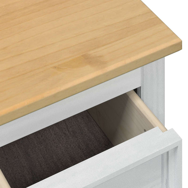 vidaXL Coffre de rangement Blanc 90 x 78 x 45 cm Bois de pin massif