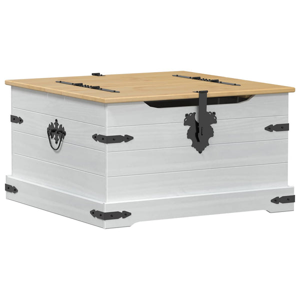 Weiße Aufbewahrungsbox Kiefernholz 78x78x45cm