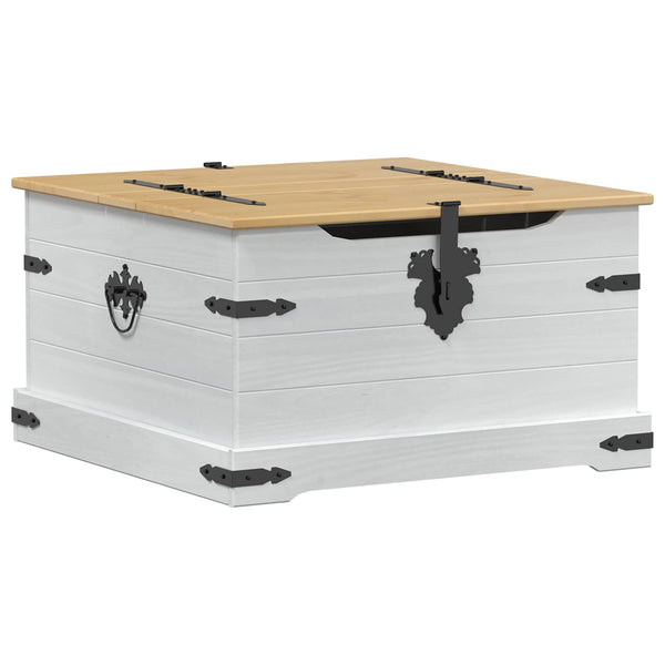 Weiße Aufbewahrungsbox Kiefernholz 78x78x45cm