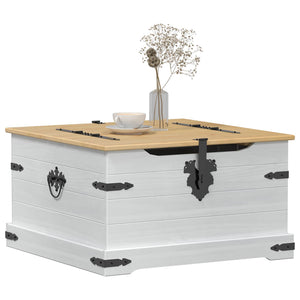 Weiße Aufbewahrungsbox Kiefernholz 78x78x45cm