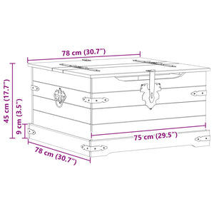 Weiße Aufbewahrungsbox Kiefernholz 78x78x45cm