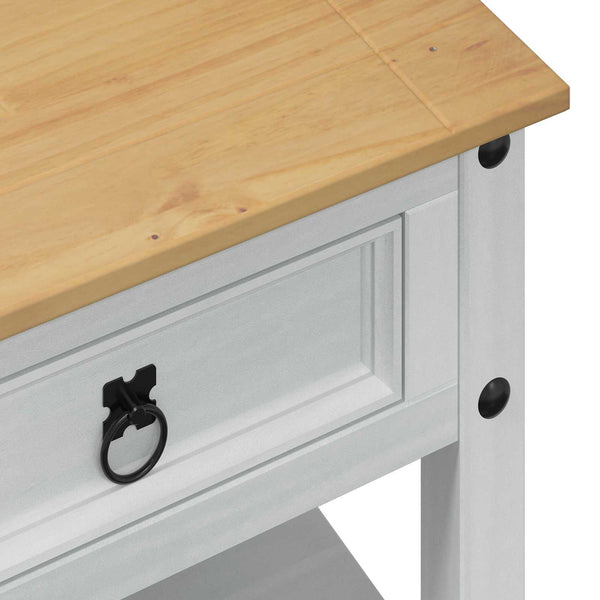 Weißer Couchtisch Kiefer Massivholz 100cm