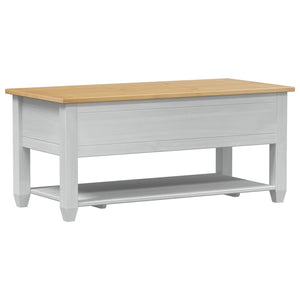 Weißer Couchtisch Kiefer Massivholz 100cm