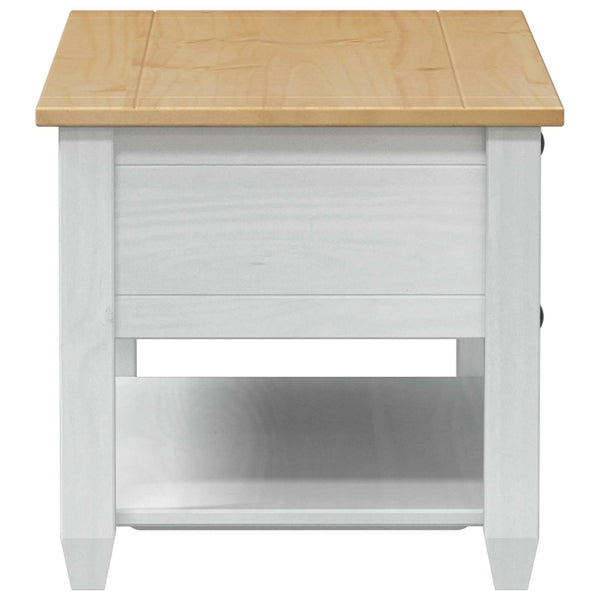 Weißer Couchtisch Kiefer Massivholz 100cm