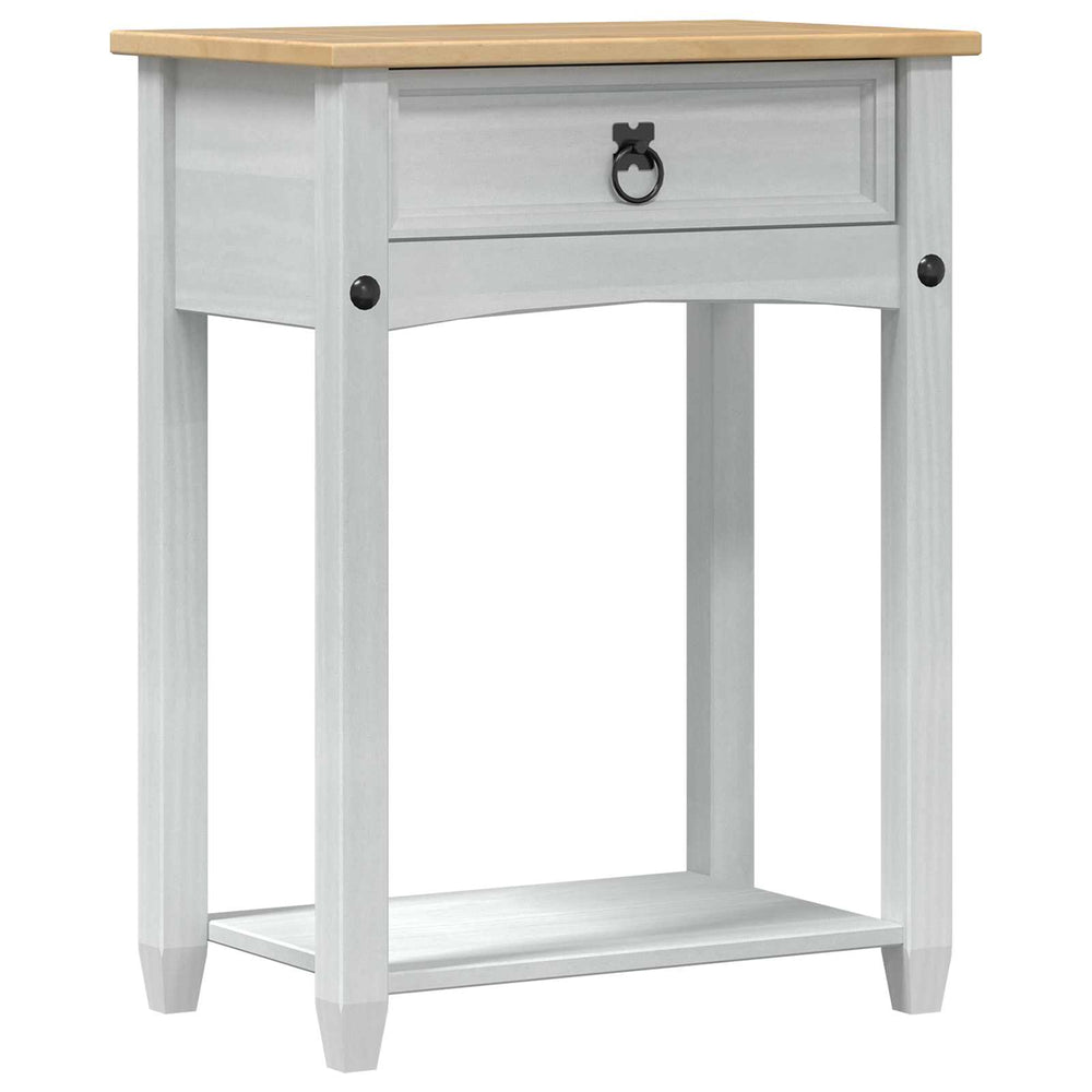 vidaXL Table console blanc 55 x 35 x 73 cm Bois de pin massif