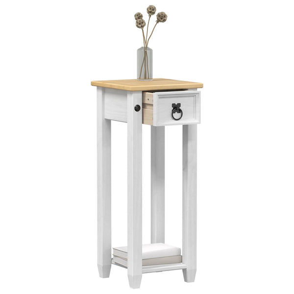 vidaXL Support de plantes blanc 30 x 30 x 73 cm Bois de pin massif
