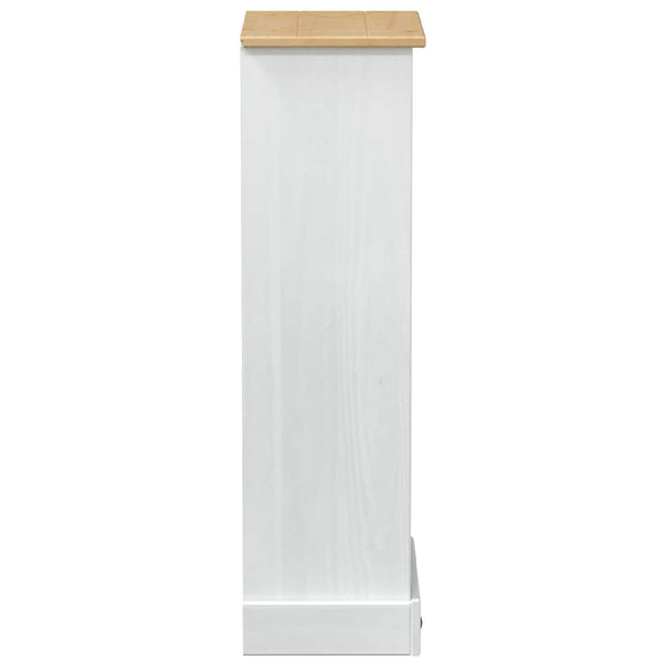 vidaXL Bibliothèque Blanche 46 x 29 x 100 cm Bois de pin massif