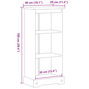 vidaXL Bibliothèque Blanche 46 x 29 x 100 cm Bois de pin massif