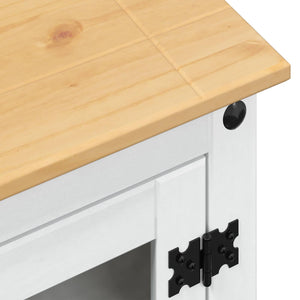 vidaXL Meuble Hi-Fi Blanc 60 x 50 x 82 cm Bois de pin massif