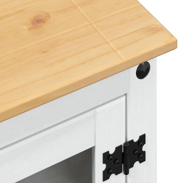 vidaXL Meuble Hi-Fi Blanc 60 x 50 x 82 cm Bois de pin massif