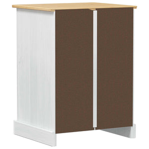 vidaXL Meuble Hi-Fi Blanc 60 x 50 x 82 cm Bois de pin massif