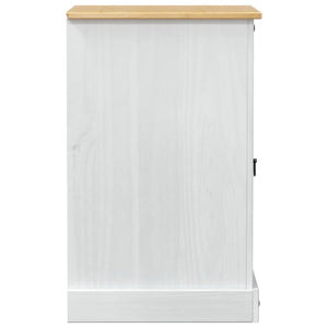vidaXL Meuble Hi-Fi Blanc 60 x 50 x 82 cm Bois de pin massif