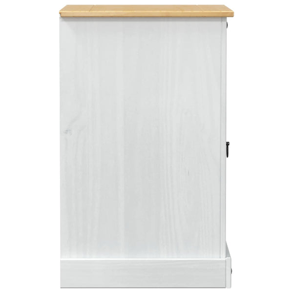vidaXL Meuble Hi-Fi Blanc 60 x 50 x 82 cm Bois de pin massif