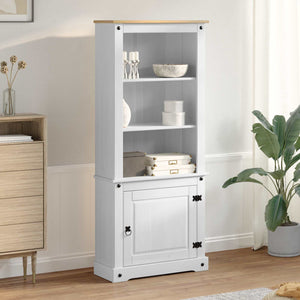 Highboard Weiß Kiefer Massivholz 74x38x170cm