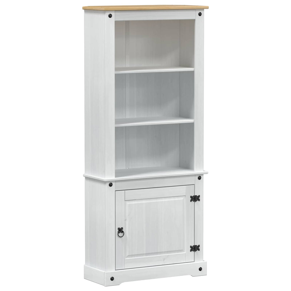 Highboard Weiß Kiefer Massivholz 74x38x170cm