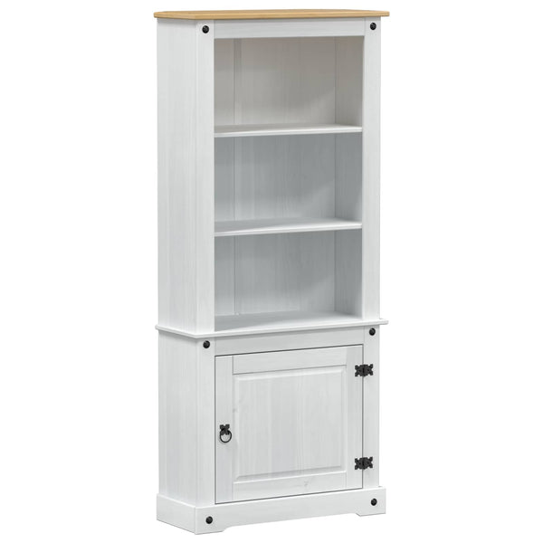 Highboard Weiß Kiefer Massivholz 74x38x170cm