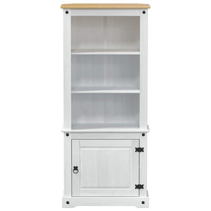 Highboard Weiß Kiefer Massivholz 74x38x170cm