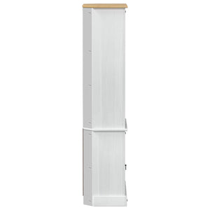 Highboard Weiß Kiefer Massivholz 74x38x170cm