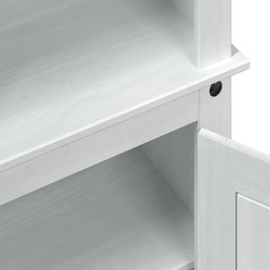 vidaXL Armoire à chaussures Blanc 86 x 38,5 x 108 cm Pin massif