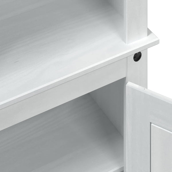 vidaXL Armoire à chaussures Blanc 86 x 38,5 x 108 cm Pin massif