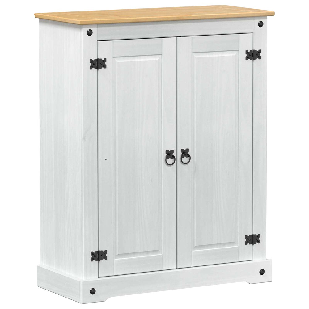 vidaXL Shoe Cabinet White 86 x 38.5 x 108 cm Solid Pine Wood