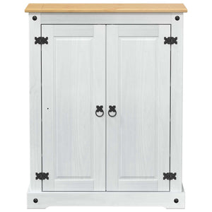 vidaXL Armoire à chaussures Blanc 86 x 38,5 x 108 cm Pin massif