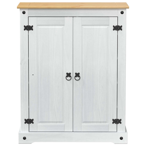 vidaXL Armoire à chaussures Blanc 86 x 38,5 x 108 cm Pin massif