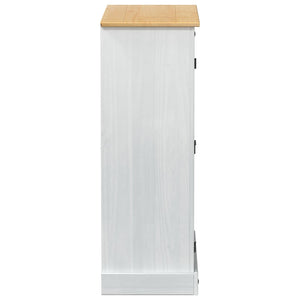 vidaXL Armoire à chaussures Blanc 86 x 38,5 x 108 cm Pin massif