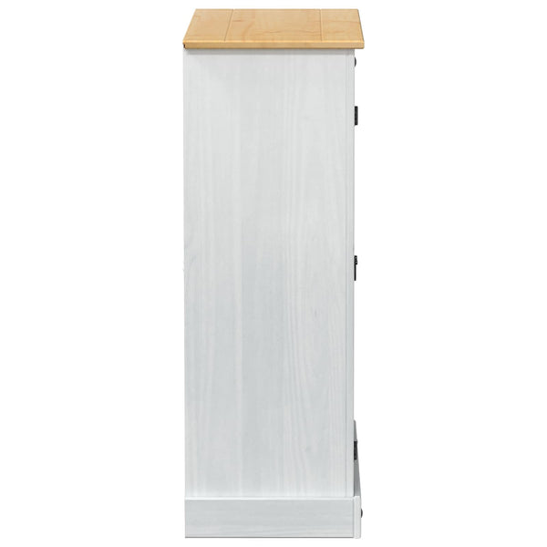 vidaXL Armoire à chaussures Blanc 86 x 38,5 x 108 cm Pin massif