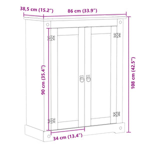 vidaXL Armoire à chaussures Blanc 86 x 38,5 x 108 cm Pin massif