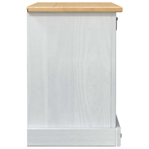 Meuble à chaussures Corona blanc 99 x 32 x 49 cm Bois de pin massif vidaXL