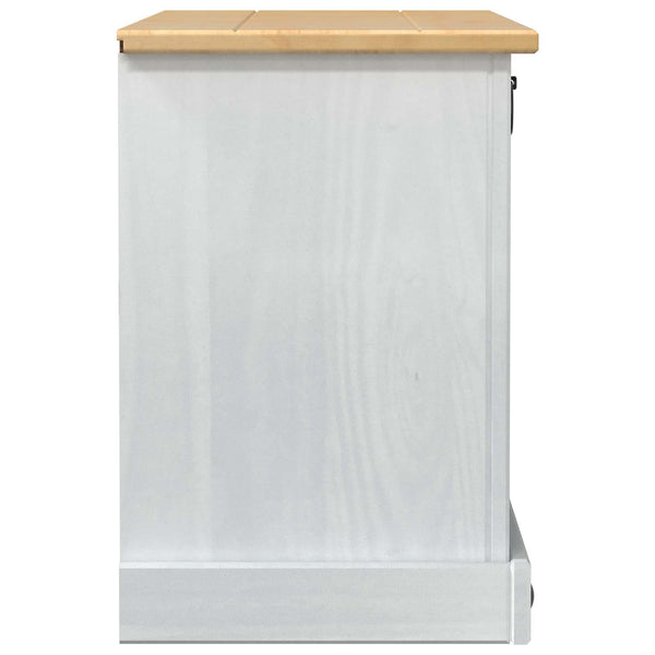 Meuble à chaussures Corona blanc 99 x 32 x 49 cm Bois de pin massif vidaXL