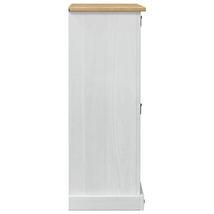 Weißer Schuhschrank Corona Kiefer Massivholz