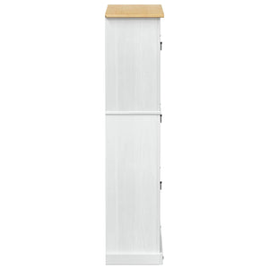 Weißer Schuhschrank Corona Kiefer Massivholz