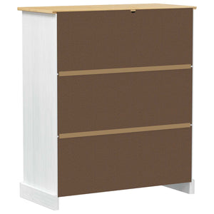 Weißer Weinschrank aus Kiefernholz, 97x45x114 cm