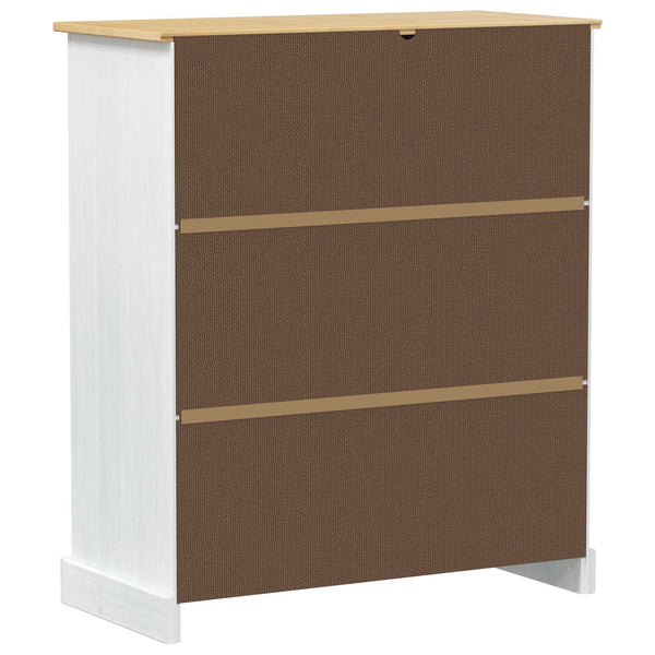 Weißer Weinschrank aus Kiefernholz, 97x45x114 cm