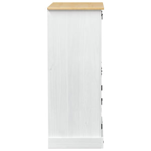 Weißer Weinschrank aus Kiefernholz, 97x45x114 cm