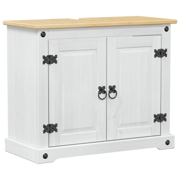 Waschbeckenunterschrank Weiß mit Regal