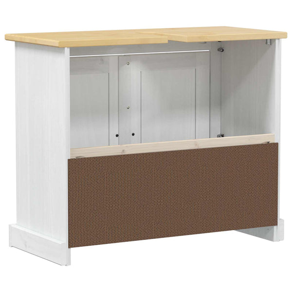 Waschbeckenunterschrank Weiß mit Regal