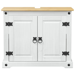 Waschbeckenunterschrank Weiß mit Regal