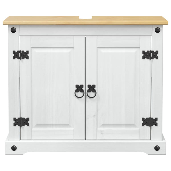 Waschbeckenunterschrank Weiß mit Regal