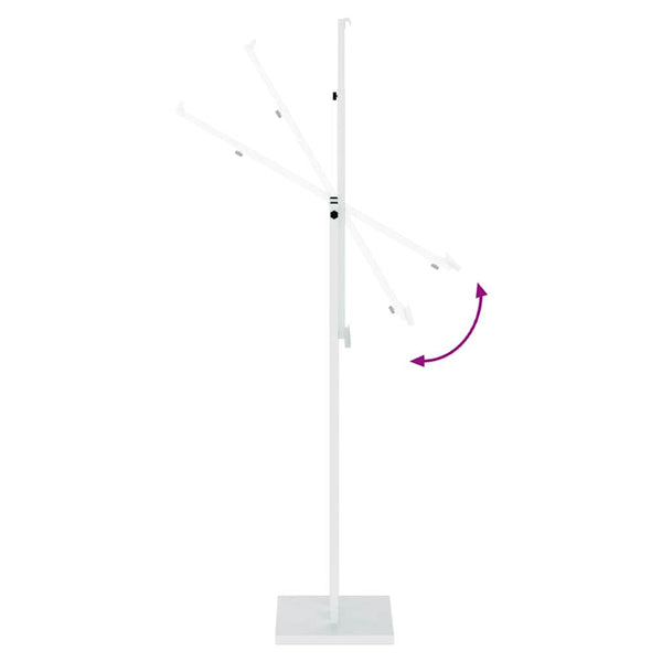 Weißer Messestand aus Stahl, 150 cm