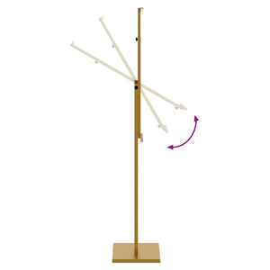 Goldener Messestand aus Stahl, 150cm