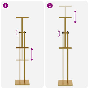 Goldener Messestand aus Stahl, 150cm