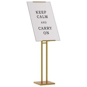 Goldener Messestand aus Stahl, 150cm