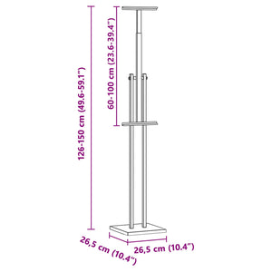 Goldener Messestand aus Stahl, 150cm