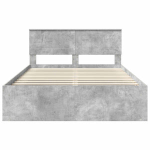 Bettrahmen mit Kopfteil 150x200 Beton Grau