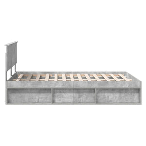 Bettrahmen mit Kopfteil 150x200 Beton Grau